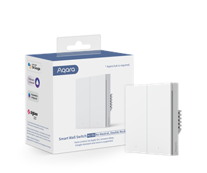 Smarthus - Aqara Smart Wall Switch H1 (no neutral) - Double Rocker *DEMO* - WS-EUK02