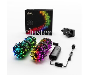 Smarthus - Twinkly Cluster – 400 App-controlled RGB LEDs. 6 Meters. Black Wire. - TWC400STP-BEU