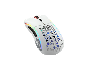 Mus - Glorious Model D- Wireless - Matte White - Gaming mus - Optisk - 6 - Hvit med RGB lys - GLO-MS-DMW-MW