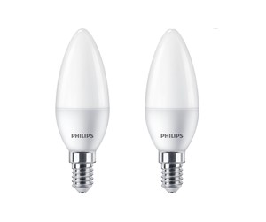 LED-lyspære - Philips LED-lyspære Candle 2,8W/827 (25W) Frosted 2-pack E14 - 929002977061