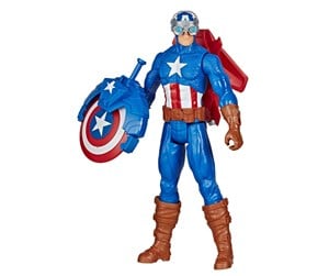 Figurer - Hasbro Marvel Avengers Titan Hero Series Blast Gear Captain America - E7374