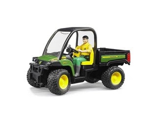 Leketøysbil - Bruder John Deere Gator XUV 855D with driver - 2490