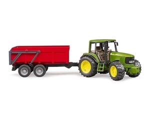 Leketøysbil - Bruder John Deere 6920 with tipping trailer red - BR2047