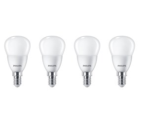 LED-lyspære - Philips LED-lyspære Mini-ball 5W/827 (40W) Frosted 4-pack E14 - 929002969640