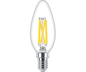 LED-lyspære - Philips LED-lyspære Classic Candle 3.4W/922-927 (40W) Clear WarmGlow Dimmable E14 - 929003012201