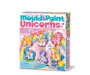 Lek & Lær - 4M Mould & paint glitter unicorns - 4M-04708