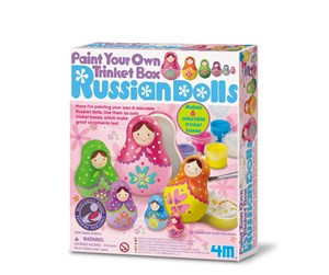 Lek & Lær - 4M Paint your own trinket box (Russian dolls) - 4M-4617