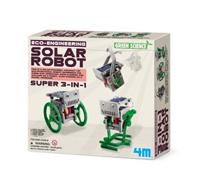 Lek & Lær - 4M Eco-Engineering/3-in-1 mini solar robot - 4M-3377