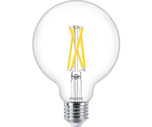 LED-lyspære - Philips LED-lyspære Classic Ø93 5.9W/922-930 (60W) Clear WarmGlow Dimmable E27 - 929003010901