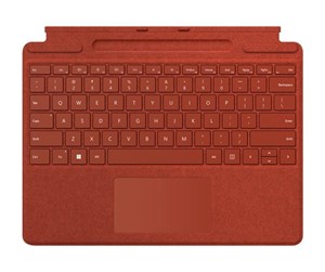 Tastatur - Microsoft Surface Pro Signature Keyboard - keyboard - with touchpad accelerometer Surface Slim Pen 2 storage and charging tray - Tastatur - Nordisk - Rød - 8XB-00029