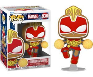 Reklameartikler - Funko! - Pop! Vinyl - Marvel: Marvel Holiday Gingerbread Captain Marvel (50661) - Figur - 0889698506618