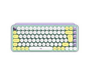 Tastatur - Logitech POP Keys Wireless Mechanical Keyboard With Emoji Keys - Daydream Mint - Tastatur - Nordisk - Grønn - 920-010732