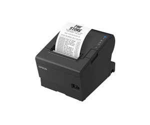 Skriver - Epson TM-T88VII (112): USB Eth Serial PS Buzz Black POS Skriver - Sort/hvit - Termisk - C31CJ57112