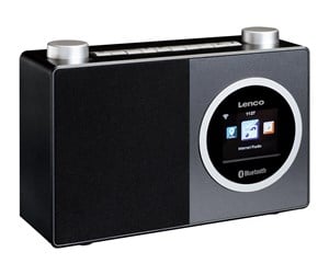 DAB, nettverks- og klokkeradio - Lenco DIR-70BK - Internet radio with colour display and Bluetooth® - Black - Stereo - Svart - DIR-70BK