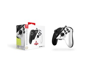 Spill - Tilbehør - PDP Faceoff Deluxe+ Audio Wired Controller - Black/White - Controller - Nintendo Switch - 500-134-EU-BW