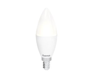 Smarthus - Hama WLAN - LED light bulb - shape: candle - E14 - 5.5 W - warm white to daylight - 2700-6500 K - white - 00176602