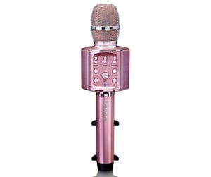 Bærbare festhøyttalere - Lenco BT Mic. And speaker with lights rosegold - BMC-090PK