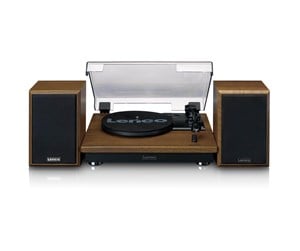 Platespiller - Lenco Turntable with BT and 2 external speakers - Platespiller Brun - LS-100WD