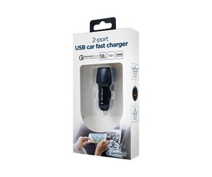 Mobil - Adaptere og ladere - Gembird car power adapter - USB USB-C - 18 Watt - TA-U2QC3-CAR-02