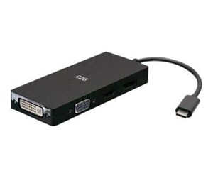 Dokkingstasjon - C2G USB C Multiport Adapter with HDMI DisplayPort DVI & VGA - docking station - USB-C - VGA DVI HDMI DP - C2G54454