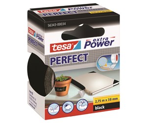 Tape & Lim - tesa Cloth Tape extra Power Perfect 2.75m x 38mm Black - 56343-00034-03