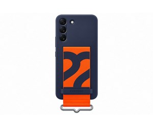 Mobil - Deksel og etui - Samsung Galaxy S22 Silicone Cover with Strap - Navy - EF-GS901TNEGWW