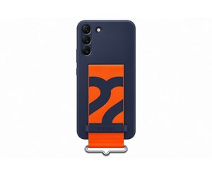 Mobil - Deksel og etui - Samsung Galaxy S22 Plus Silicone Cover with Strap - Navy - EF-GS906TNEGWW