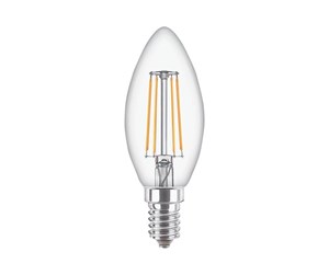 LED-lyspære - Philips LED-lyspære CorePro Candle 4,3W/827 (40W) Clear E14 - PH-34726700