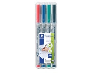 Skrive- & Tegneverktøy - Staedtler Universal pen Lumocolor non-p B 4pc - 312 WP4