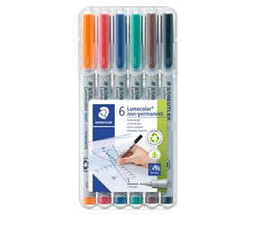 Skrive- & Tegneverktøy - Staedtler Universal pen Lumocolor non-p S 6pc - 311 WP6