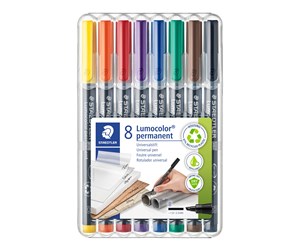 Skrive- & Tegneverktøy - Staedtler Universal pen Lumocolor perm B 8pcs - 314 WP8