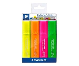 Skrive- & Tegneverktøy - Staedtler Highlighter Textsurfer Prom4pcs.wal - 364 P WP4