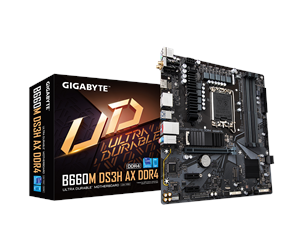 Hovedkort - GIGABYTE B660M DS3H AX DDR4 Hovedkort - Intel B660 - Intel LGA1700 socket - DDR4 RAM - Micro-ATX - B660M DS3H AX DDR4