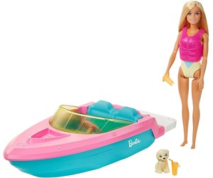 Dukker, Bamser & Utstyr - Barbie Doll & Boat Playset - GRG30