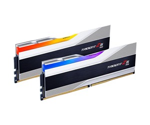 RAM - G.Skill Trident Z5 RGB DDR5-6000 - 32GB - CL36 - Dual Channel (2 pcs) - Intel XMP - Sølv med RGB - F5-6000J3636F16GX2-TZ5RS