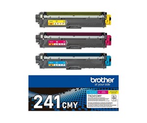 Printertilbehør blekk/toner - Brother TN241CMY / TN241 CMY 3-Pack Yellow Cyan Magenta Toner - Laser toner Blå - TN241CMY