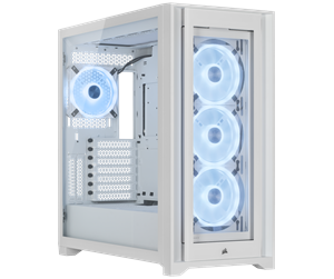 Kabinett - Corsair iCUE 5000X RGB QL Edition - White - Kabinett - Miditower - Hvit - CC-9011233-WW