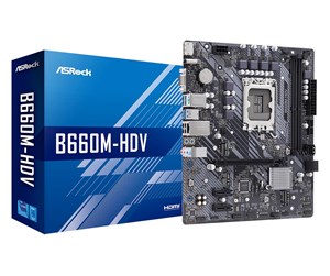 Hovedkort - ASRock B660M-HDV Hovedkort - Intel B660 - Intel LGA1700 socket - DDR4 RAM - Micro-ATX - 90-MXBH40-A0UAYZ