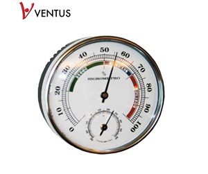 Værstasjon - VENTUS Thermo-/hygrometer Ø85 x 25 mm WA085 - WA085