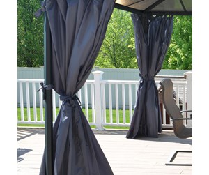 Hageredskaper - Canopia Curtain set for Martinique 4300 & Milano 4300 rectangular garden gazebo Palram - 540-094