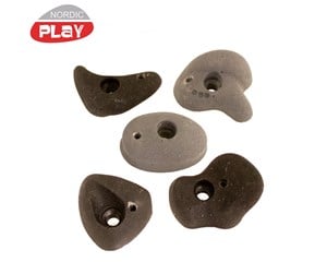 Utendørsleker - Nordic Play climbing grips black/grey 5 pcs. polyresin incl. screws - 805-464