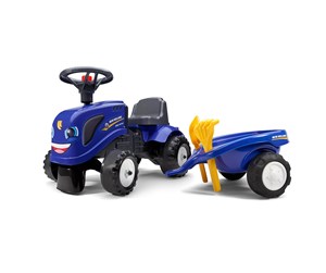 Kjøretøy - Falk Tractor with trailer rake and shovel Baby New Holland - 808-023