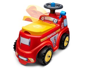 Kjøretøy - Falk Fireman ride-on with storage steering wheel and horn - 808-000