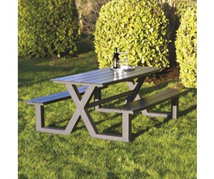 Hageredskaper - HORTUS Picnic table model X black nonwood and anthracite frame - 801-089