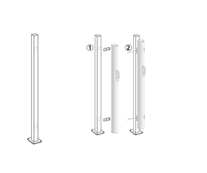 Hageredskaper - HORTUS Starting post for single wind screen - 211-920