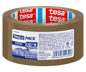 Tape & Lim - tesa pack Strong Packaging Tape 66m x 50mm Brown - 57168-00000-05