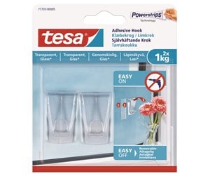 Oppheng & Kroker - tesa Powerstrips Hook 1kg Transparent - 77735-00005-00