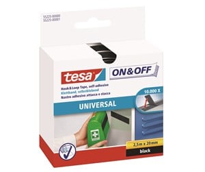 Tape & Lim - tesa On & Off Universal 20mm x 250cm Black - 55225-00000-02