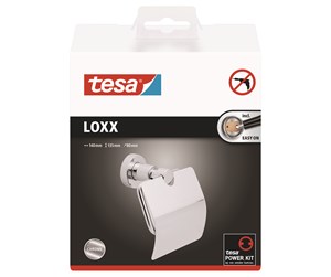 Oppheng & Kroker - tesa Loxx toilet roll holder with lid self-adhesive - 40273-00000-00