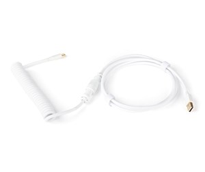 Tastatur - DUTZO Coiled Aviator USB-C cable - White - Upgrade Accessories - Hvit - DCA-UC-WHT